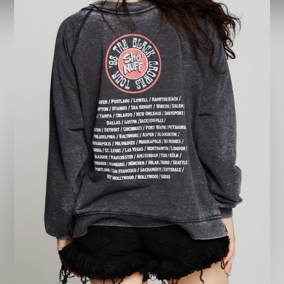 RECYCLED KARMA Brands BLACK CROWES Sho Nuff Oversized Sweatshirt S fits M - Picture 4 of 4